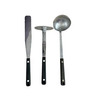 Vintage Flint Stainless USA Masher Ladle Spreader Set 3pc MCM Composite Handle